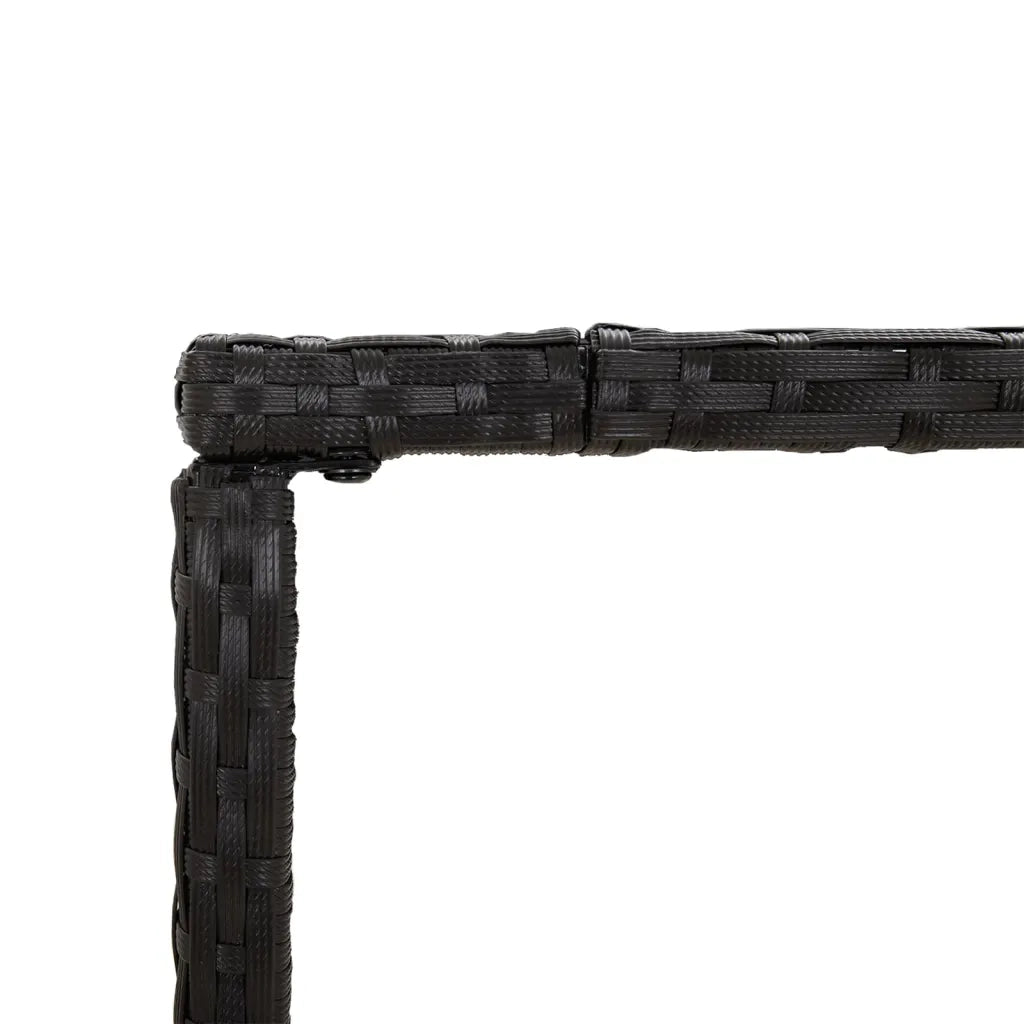 Set Bar da Giardino 3 pz con Cuscini in Polyrattan Nero 3261460