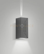 LULY APPLIQUE GRIGIO SCURO DA ESTERNO A LED 6W 3000K 500LM IP65 DOPPIA EMISSIONE 85° + 85°