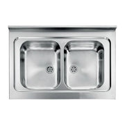 CM Rossana 90x60 2V Lavello ad incasso Rettangolare Acciaio inossidabile