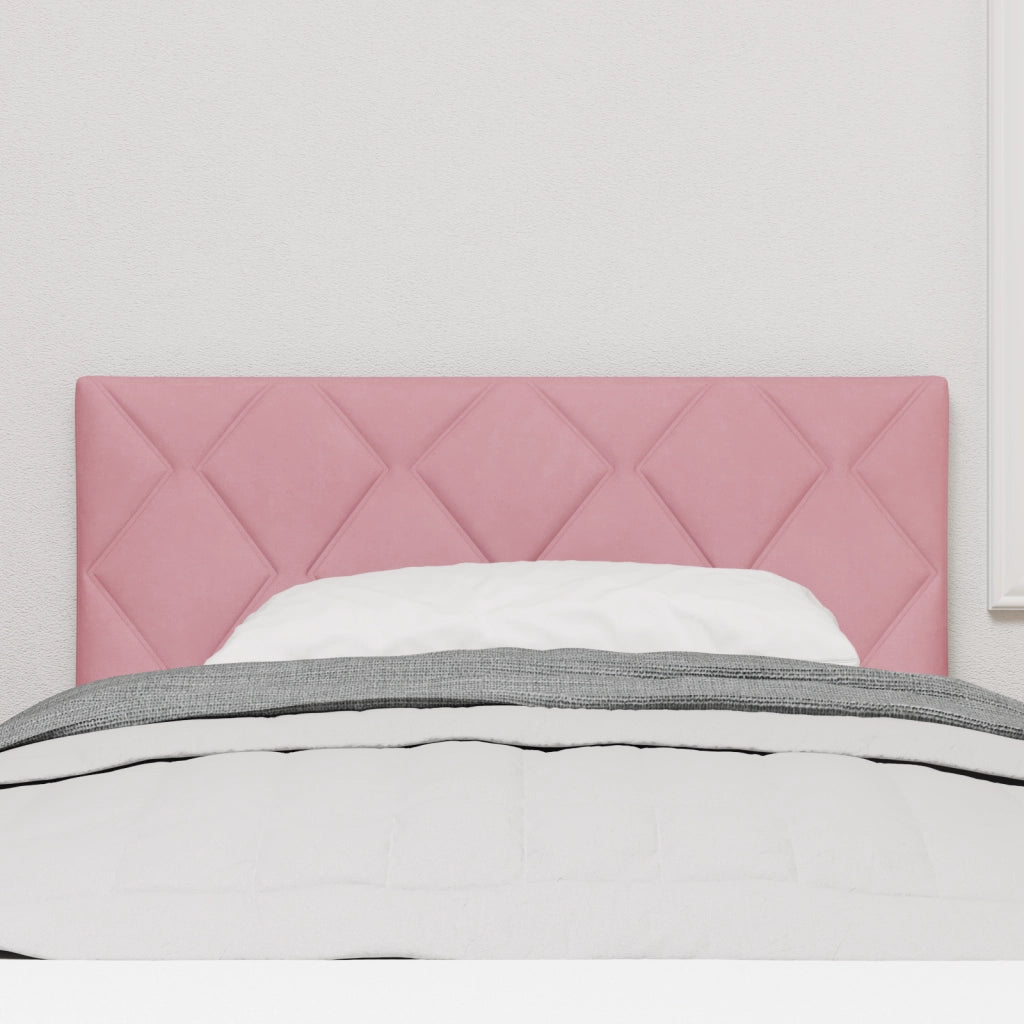 Testiera LED Design a Blocchi di Diamante Rosa 100 cm Velluto