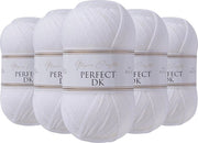 Doppio filato a doppia lana 5 x 100 g in bianco per vari progetti di filato