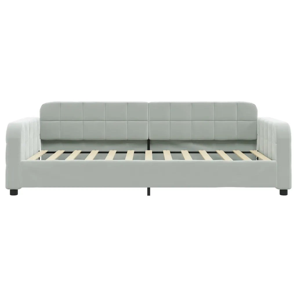 Divano Letto con Letto Estraibile-Sofa Letto-Daybed Grigio Chiaro 80x200 Velluto 256536