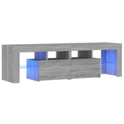 Mobile TV multimediale mensola TV credenza mobile TV sala da pranzo soggiorno camera da letto con luci LED Sonoma 140 x 36,5 x 40 cm grigio 02_0026804
