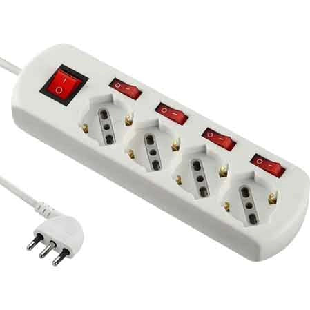 MULTIPRESA CON INTERRUTTORI INDIPENDENTI 4 posti - ELECTRALINE