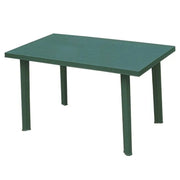 Trade Shop - Tavolo Rettangolare Da Giardino Esterno Velo Verde 126x76x72cm Resistente 023447 -