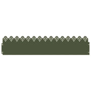 Bordure per prato 20 pz Verde oliva 103 x 0,05 x 22 cm Acciaio CFW9530818