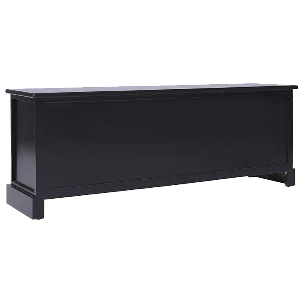 Mobile Porta TV Nero 108x30x40 cm in Legno di Paulownia 338528
