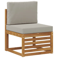 Set divano sezionale con cuscino 8 pcs Grigio Naturale e Chiaro 3375211