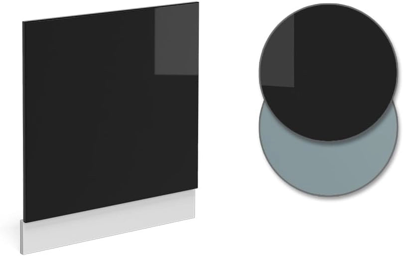 Pannello frontale R-Line, Nero lucido, 60 cm senza piano di lavoro, per la libera combinazione all'interno di sistemi cucina modulari