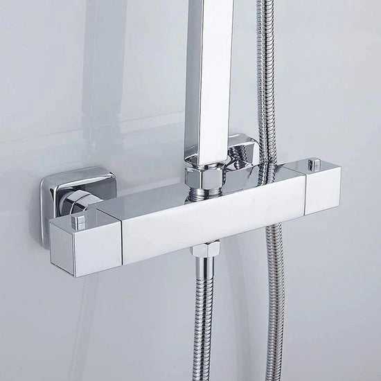 Douchethermostaat con Interruttore di Sicurezza e Connettori in Ottone - Ideale per Ogni Bagno