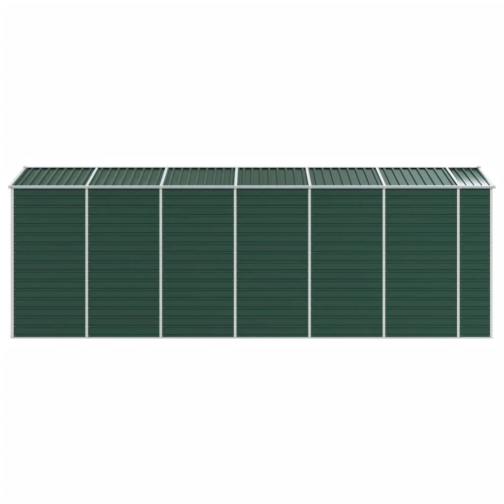 Casetta da giardino cabina ripostiglio casetta da esterno robusta casetta per attrezzi 191 x 555 x 198 cm acciaio zincato verde 02_0022352
