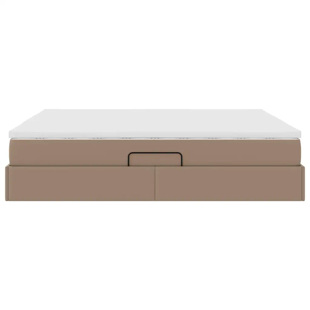 Letto con contenitore e materasso Cappuccino 180 x 200 cm