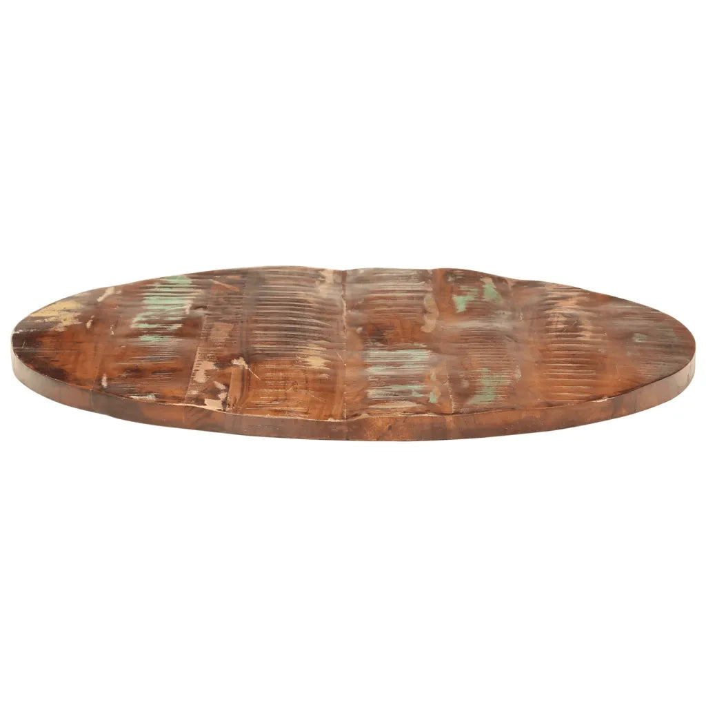 Piano per Tavolo Ø 70x2,5 cm Rotondo Legno Massello di Recupero 370027