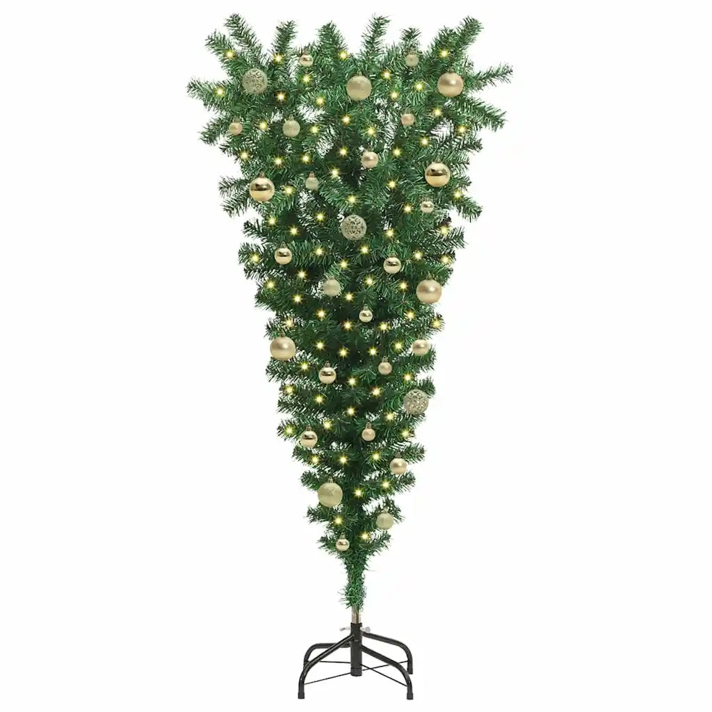 Albero di Natale artificiale pre-illuminato rovesciato con set di palline 3396855