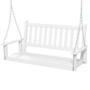 Altalena da veranda per 2 persone 136 x 67 x 63 cm comfort ergonomico atmosfera accogliente legno bianco 20_0019203