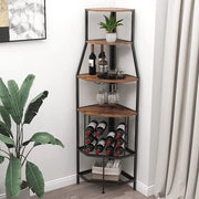 Wine Holder a 5 Livelli con Vetrina - Stile Industriale e Vintage per Cucina e Sala da Pranzo