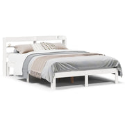 Giroletto con Testiera-Struttura letto con testiera senza Materasso Bianco 160x200 cm