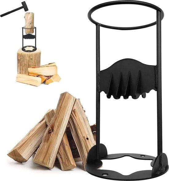 Splittatore manuale per legno - lama in acciaio di manganese - stufa a legna e caminetto - altezza 31 cm