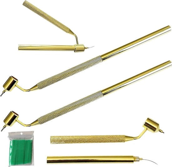 Saldatori liquidi per linee sottili - 05 + 07 mm - 2 pezzi + 100 stracci per verniciare - Riparazione di vernici fluida - Penna per graffiatura di stecchi - Riparazione di graffi su auto e cassetti.