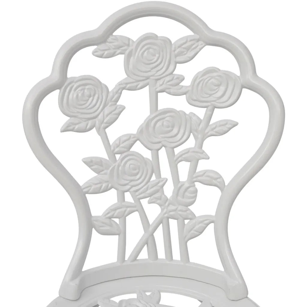 Set da Bistrot 3 pz | Set Salotto da Giardino in Alluminio Pressofuso Bianco