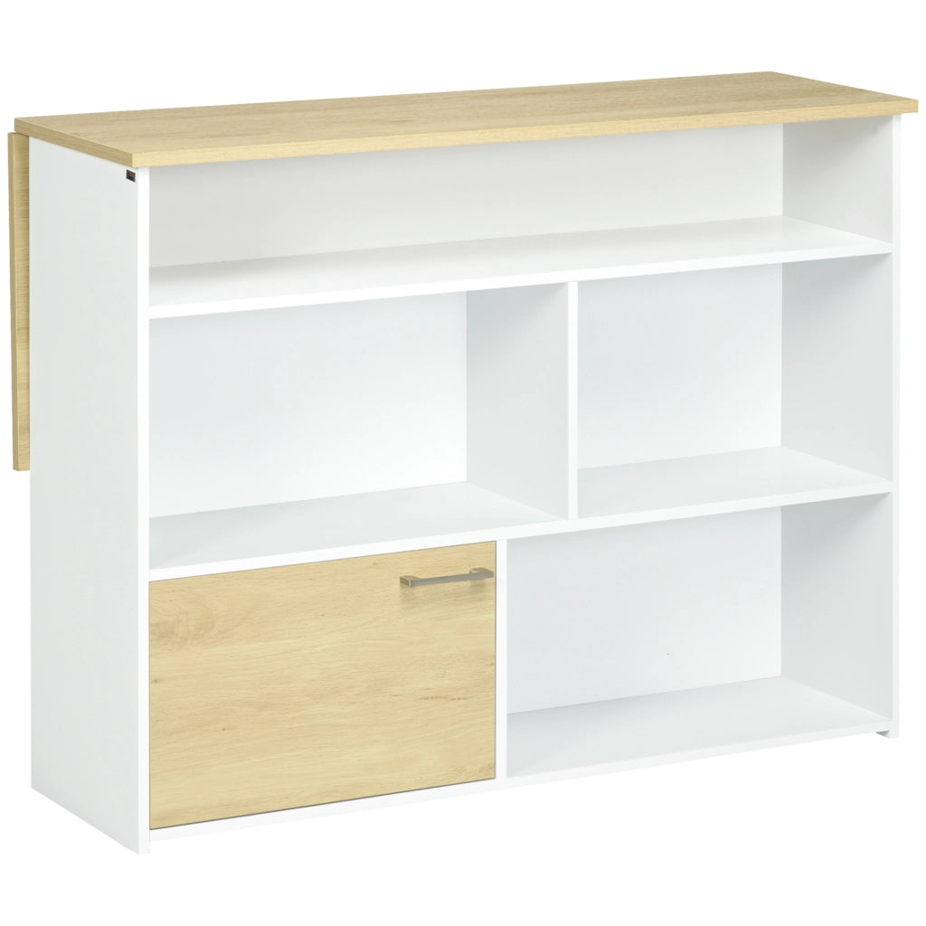Tavolo da cucina con ala ribaltabile ¨C zephmum ¨C 116x79.5x91 cm bianco
