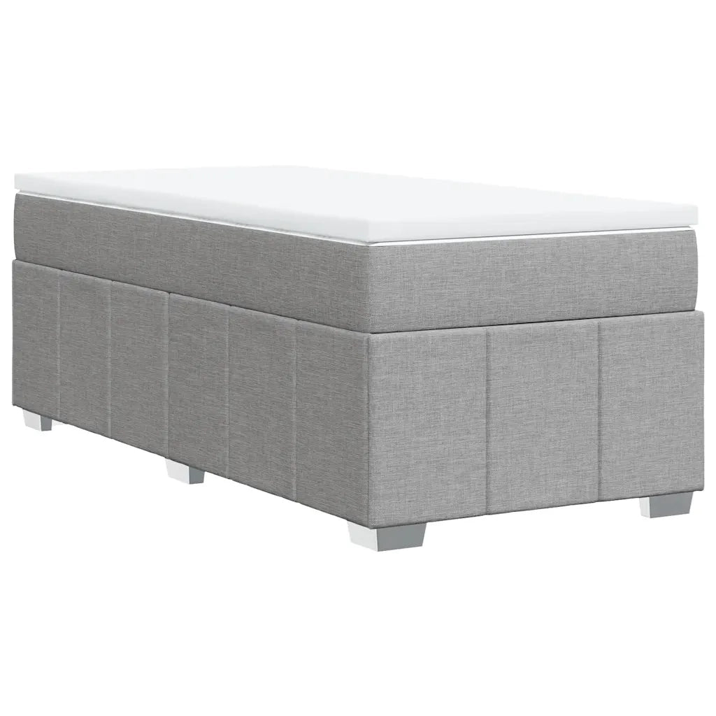 Giroletto a Molle con Materasso Grigio Chiaro100x200 cm Tessuto 3285449