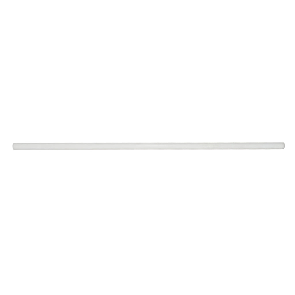 Barra di poliammide, poliossimetilene-poliacetale POM bianca 1000x25mm 0.75 Kg