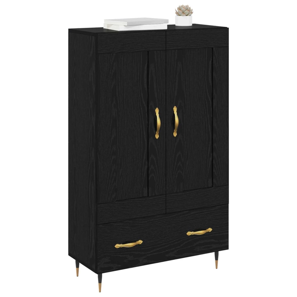 Credenza Rovere Nero 69,5 x 31 x 115 cm Legno multistrato