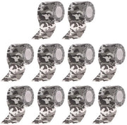 Nastro di camuffamento 10 rotoli - adesivo autoattaccante - elastico - nastro di camuffamento - nastro di avvolgimento - 4,5m x 5cm - adatto per uso all'aperto