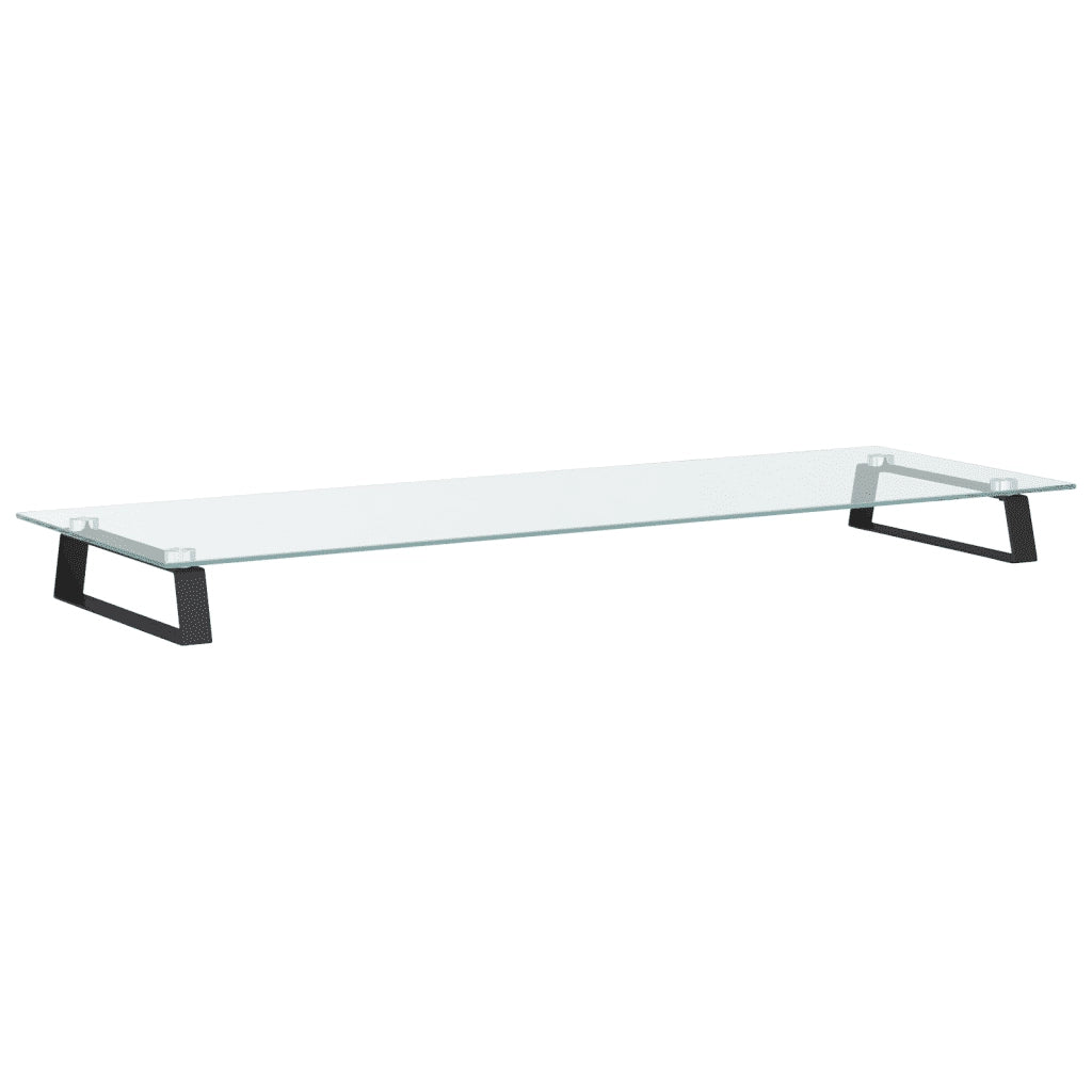 Supporto per Monitor Nero 100x35x8cm Vetro Temperato e Metallo 374230