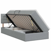 Letto con contenitore e materasso Grigio Chiaro 90 x 200 cm 3458532