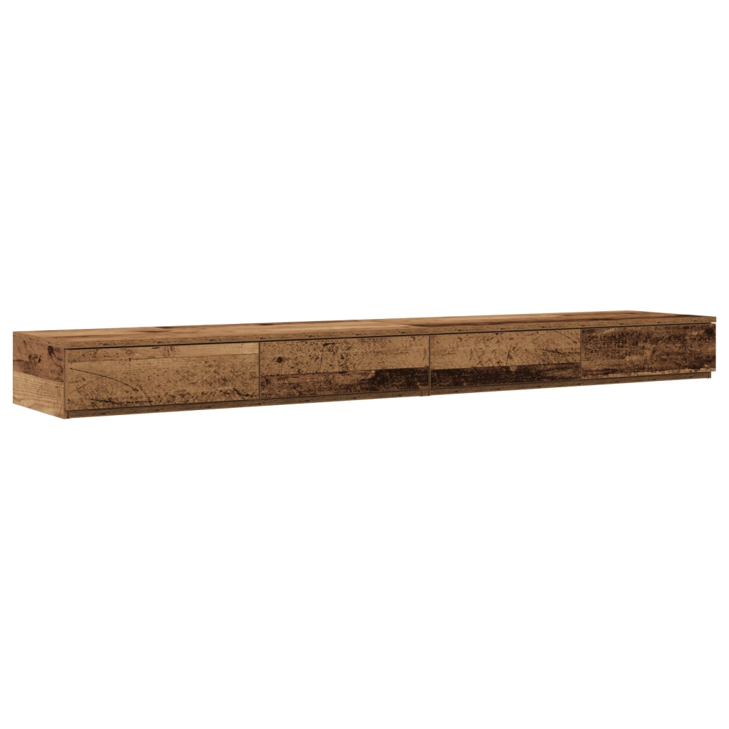 Cassetti per letti  in legno vecchio 180x36,5x16,5 cm in legno ingegnerizzato