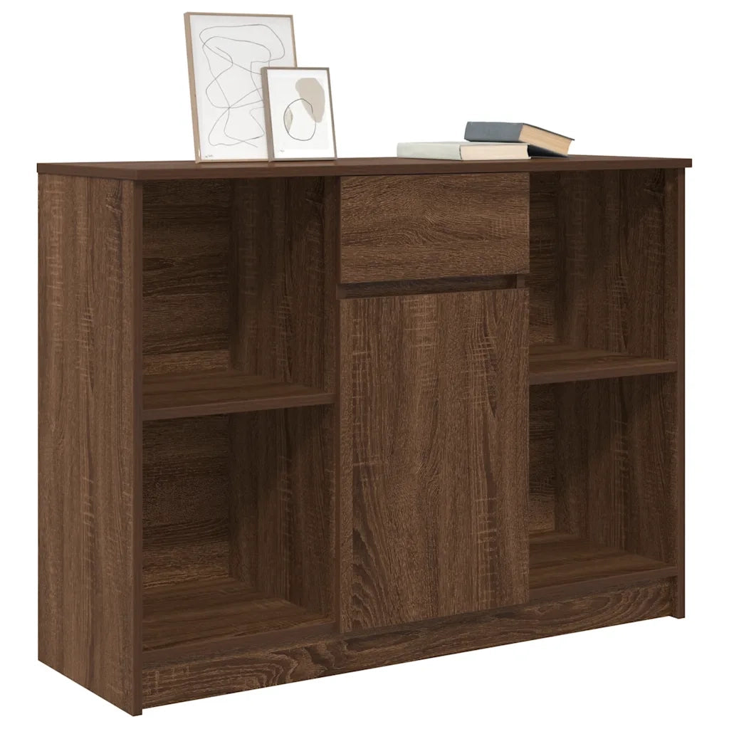 Credenza con Cassetto Rovere Marrone 101x35x76 cm in Truciolato 861568