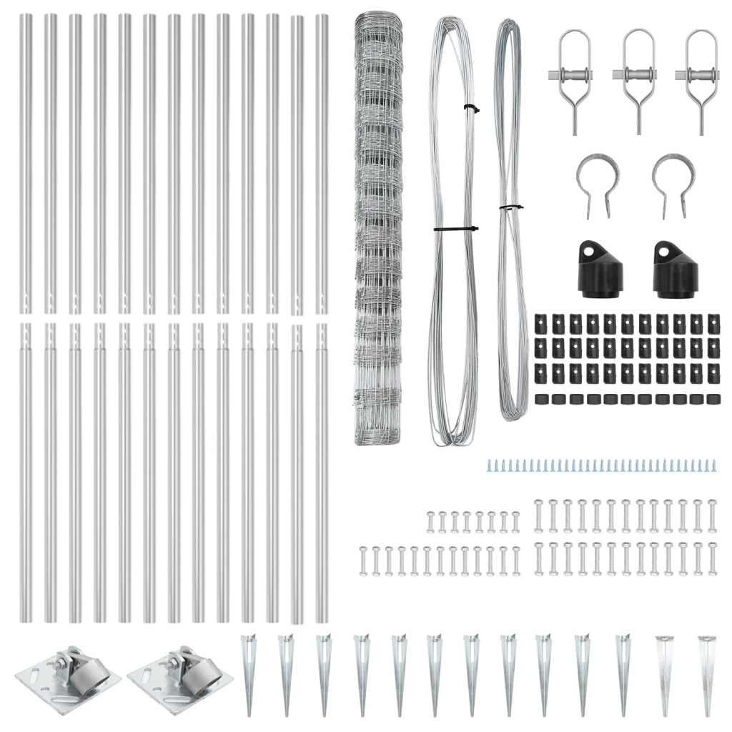 Recinzione per Campi  1.4x25 m Acciaio Zincato