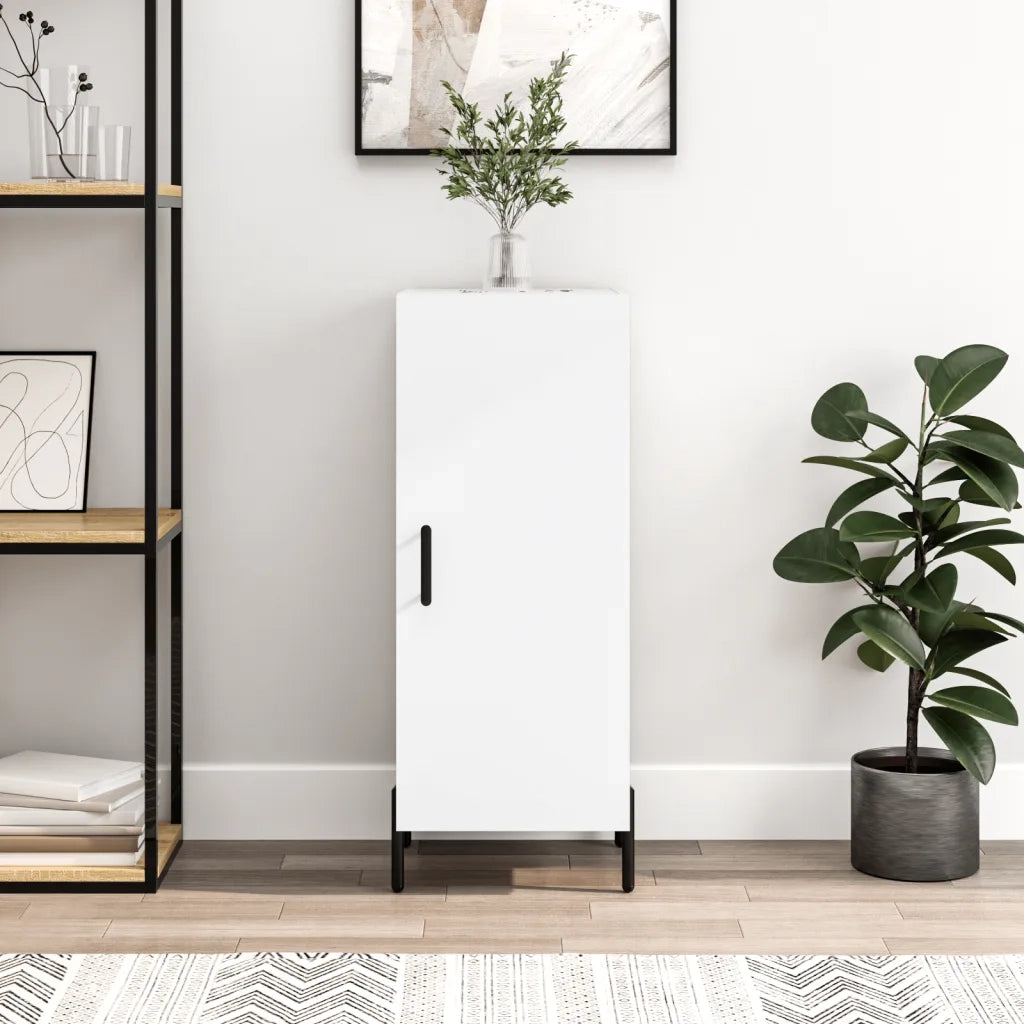 Credenza | Madia | Buffet da pranzo | Armadio da pranzo Bianca 34,5x34x90 cm in Legno Multistrato
