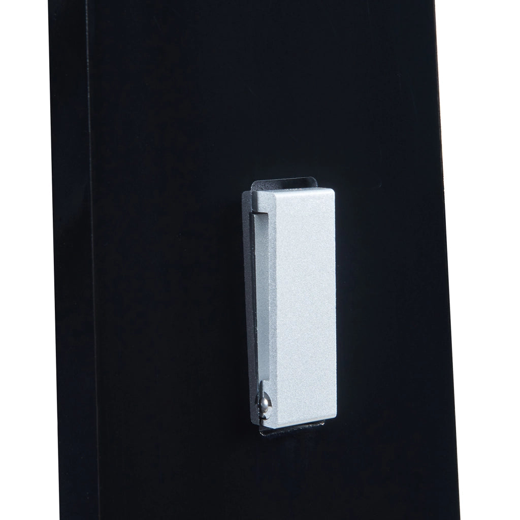 Appendiabiti da Parete Hansnes con 3 Ganci Pieghevoli 165 x 15 x 2,5 cm - Nero [en.casa]