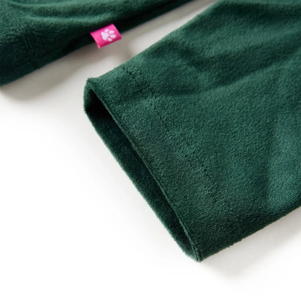 Camicetta da Bambina con Arricciature Verde Scuro 128 15109