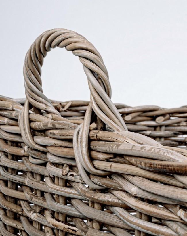 Set 3 Ceste 2 Maniglie Narra Quadrate in Fibre Naturali