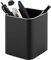 Pennenhouder per ufficio - Zwart metalen pennenkoker, 8 x 9,5 cm - Per ufficio, scuola e casa