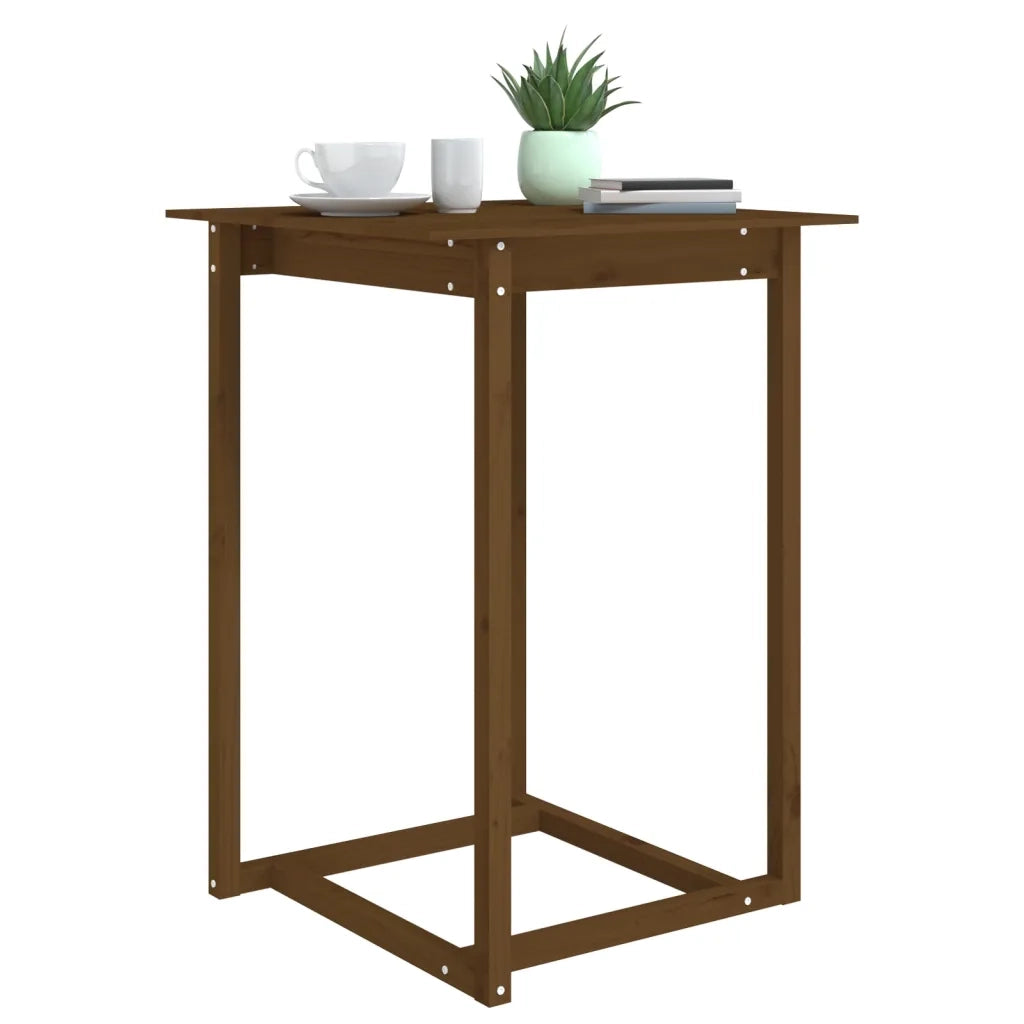 Tavolo da Bar Ambra 80x80x110 cm in Legno Massello di Pino