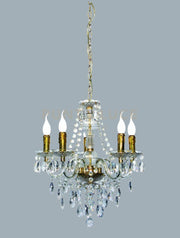 LUSTER LAMPADARIO 5 LUCI ORO D.52CM ATTACCO E14
