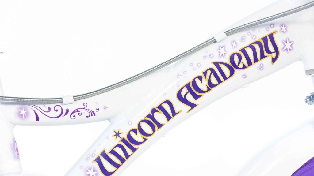 UNICORN ACADEMY 16", bicicletta per bambini, adatta ad etÃƒÂ  tra i 5 e i 7 anni, per altezza tra 105 e 135 cm, con