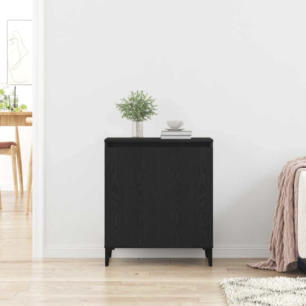 Credenza Rovere Nero 60 x 35 x 70 cm Legno multistrato 862594