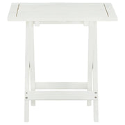 Tavolo da Bistrot Bianco 46x46x47cm in Legno Massello di Acacia 41436