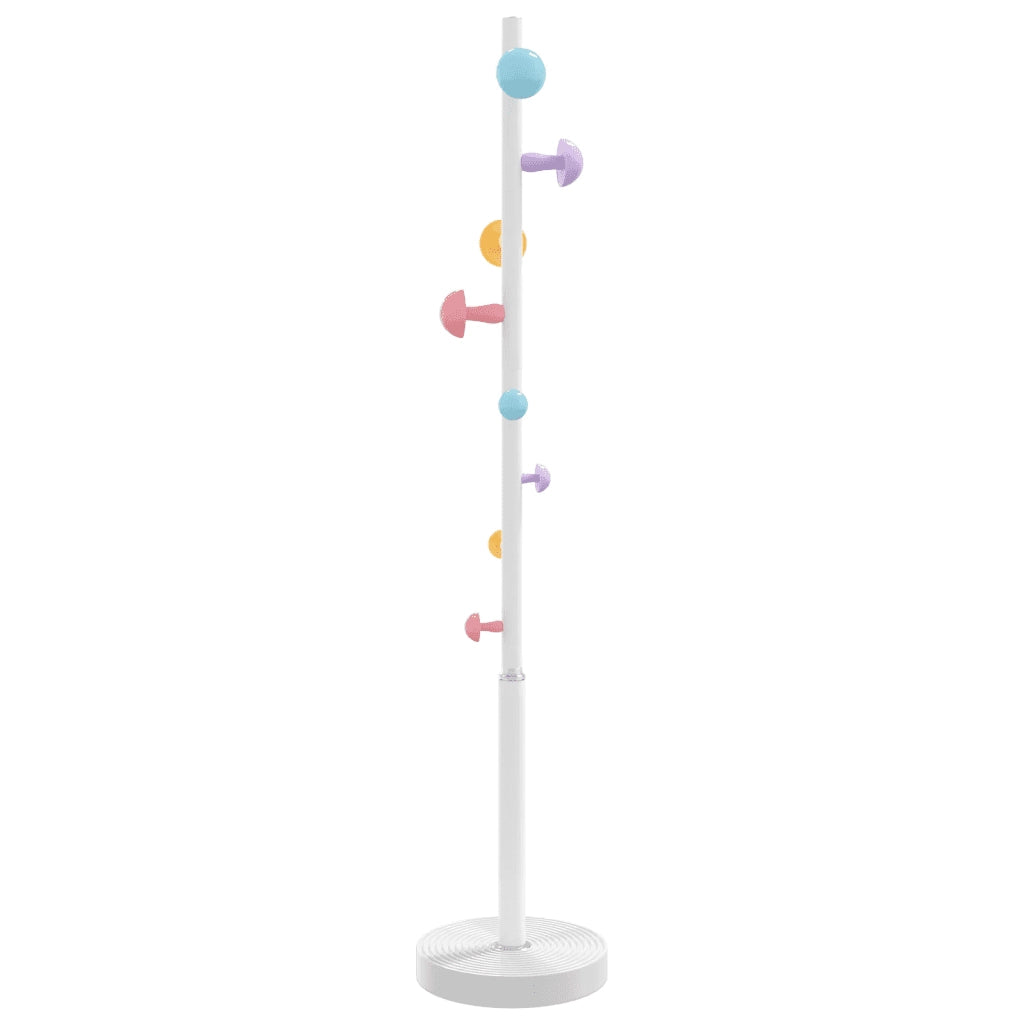 Appendiabiti Bianco 172 cm in Ferro Verniciato a Polvere 377096