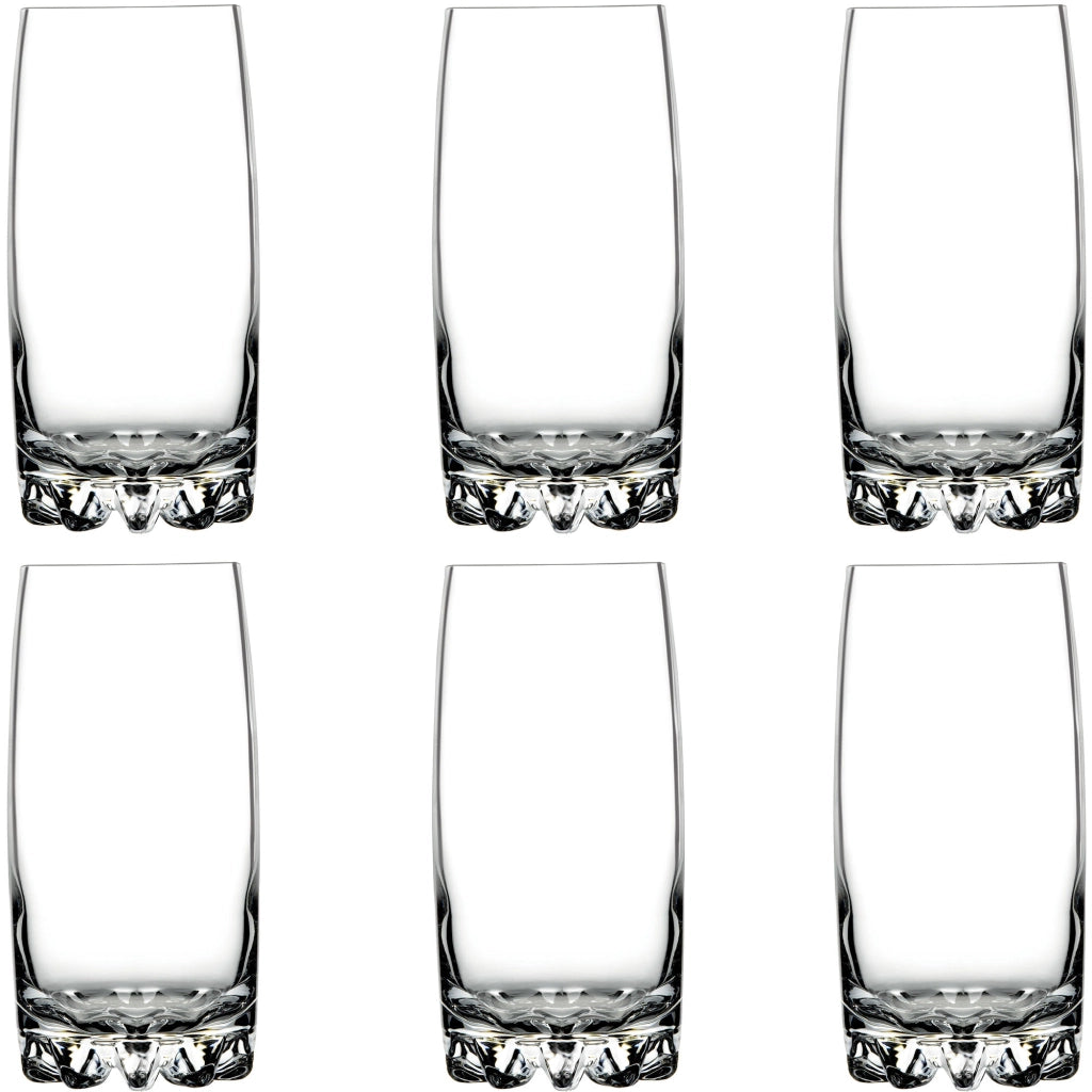 Bicchieri KADAX per bevande, whisky, succhi di frutta, set da 6 bicchieri, 365 ml