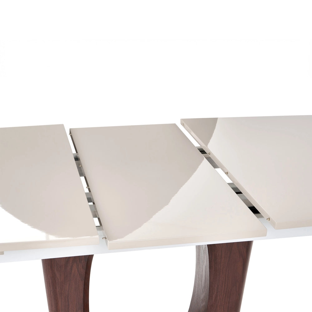 Tavolo da pranzo MDF beige chiaro 160/200 x 90 cm Allungabile Rettangolare Moderno Sala da pranzo Cucina