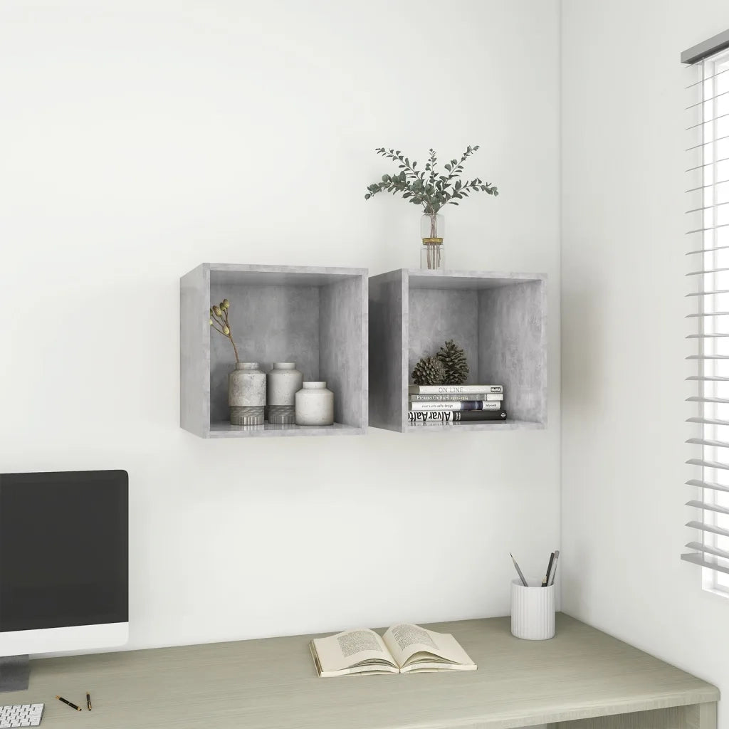 Armadietto a Muro Grigio Cemento 37x37x37 cm in Truciolato cod mxl 59381