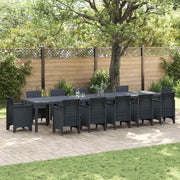 Tavolo da Giardino Antracite 400 x 100 x 73 cm polyrattan 3378528