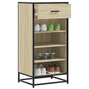 Scarpiera-Scaffale per scarpe Rovere Sonoma 48x38x97,5 cm in Legno Multistrato 584065